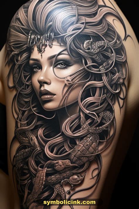 thigh feminine beautiful medusa tattoo|30 Medusa Tattoo Ideas & Designs For 2024